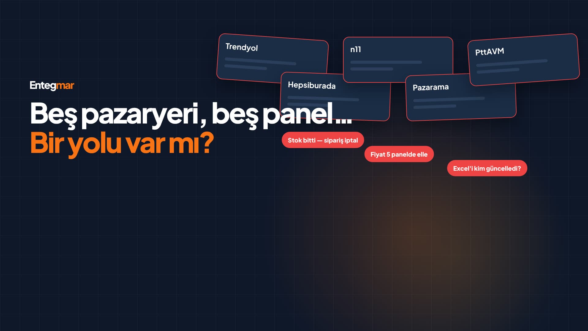 Entegmar tanıtım filmi: pazaryeri paneli ve işe özel yazılım örnekleri, yaklaşık bir dakika yirmi saniye. Oynatmak için tıklayın.